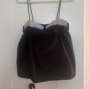 Zara String Strap Black Tank